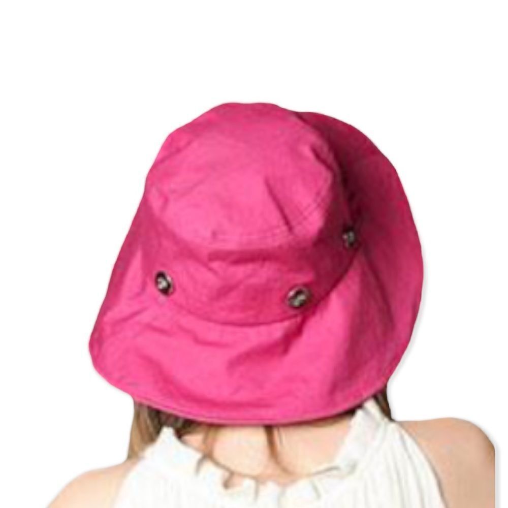 Pink Floral Reversible Wide Brim Summer Sun Hat NWT - Picture 2 of 4